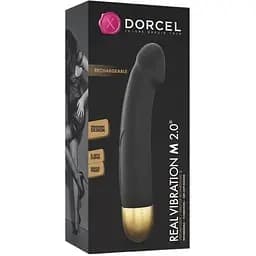 Вібратор Dorcel Real Vibration M Gold 2.0G-Spot стимуляція "Реальна Вібрація" 3.7 см Чорний