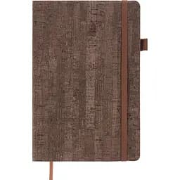 Блокнот діловий Buromax Logo2U Wood А5 96 арк. в клітинку обкладинка штучна шкіра бежевий (BM.295114-28)