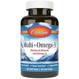 Вітаміни та мінерали Carlson Labs Multi + Omega 3, 60 капсул