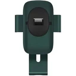 Автомобільний тримач холдер Baseus Metal AgeII Gravity Car Mount (Air Outlet Version) SUJS000006 Green - мініатюра 3