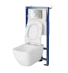 Інсталяція Cersanit Tech Line Opti з кнопкою Opti B2 + унітаз Virgo CleanOn із сидінням 30412 - мініатюра 2