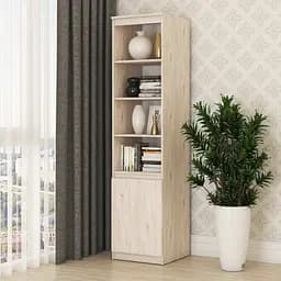 Пенал с открытыми полками MebelStar Нео 1Д 50x50x210 см Аляска серый (MBS-1157)