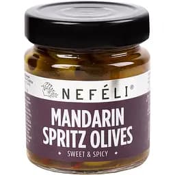 Оливки Nefeli Mandarin Spritz зелені без кісточки мандарин-чилі у солодкому розсолі 200 г