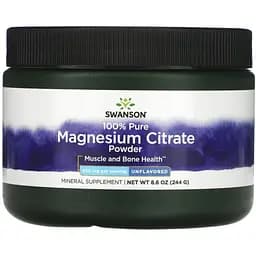 Магній цитрат Swanson Magnesium Citrate Powder 100% Pure 244 г