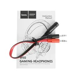 Ігрові накладні навушники Hoco W102 Cool, USB, 3.5mm, 2m, Червоний - мініатюра 7