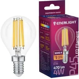 Світлодіодна лампа Enerlight Filament P45 4Вт 3000К Е14 (P45E144FILWGL)