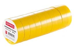 Стрічка електроізоляційна APRO ізолента 17 x 0.14мм x 20м жовта в упаковці 5 шт. - мініатюра 2