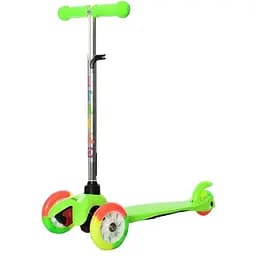 Детский самокат iTrike 29х11х60-69 см Зеленый 000222731