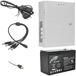 Источник бесперебойного питания (ИБП) UPS Kraft PSU1205LEDP комплект для роутера терминала ONU 12V 5А 7Ah