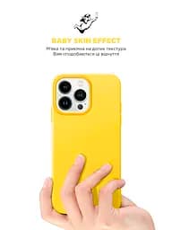 Силиконовый чехол для Apple iPhone 14 Pro, ICON2 Case, желтый, противоударный, панель, защита всего корпуса, матовая поверхность Soft Touch, выступает над дисплеем, совместим с защитными стеклами и пленками, с микрофиброй, ArmorStandart (ARM63597) - мініатюра 8