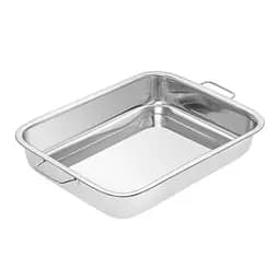 Противень из нержавеющей стали форма для запекания и выпечки 37 х 28 х 6,2 см, A-Plus Серый 87395