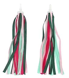 Ленты в руль детского велосипеда / самоката атласные розово-зеленый (G00010535)