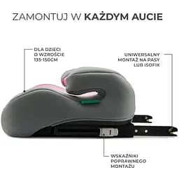 Автокрісло бустер Kinderkraft I-Boost I-Size Pink - мініатюра 2