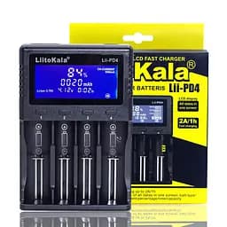 Розумний зарядний пристрій для акумуляторів LiitoKala Lii-PD4 АА, ААА, 18650, 21700, 26650 Li-ion, LiFePO4, Ni-MH, Ni-Cd (19411)