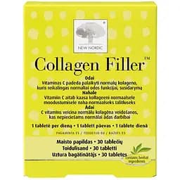 Витамины для кожи New Nordic Collagen Filler 30 таблеток
