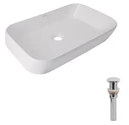 Раковина накладна Qtap Scorpio 550x390x120 White з донним клапаном QT14112243WN48463 - мініатюра 2