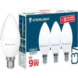 Лампа світлодіодна Enerlight С37 9 Вт 4100K E14 3 шт.