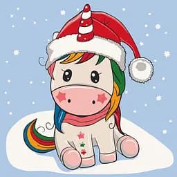 Картина за номерами ArtCraft Єдиноріжка в капелюсі 30x30 см (15555-AC)