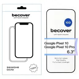 Скло захисне BeCover Google Pixel 10 / 10 Pro 10D Black (713672) - мініатюра 2