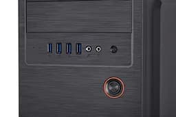 2E Корпус Alfa E1802 без БЖ 4xUSB3.0, VGA 320мм, ATX, чорний - мініатюра 3