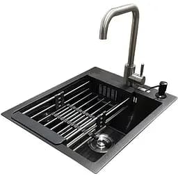 Комплект мийка + змішувач Romzha Arta U-350S BL (B)