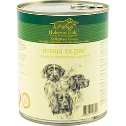 Влажный корм для собак Hubertus Gold Птица и рис 800 г