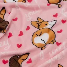 Плед Ardesto Flannel 160х200 см 100% поліестер песики з сердечками (ART0123PB) - мініатюра 5