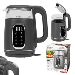 Електрочайник Adler AD 1305 grey 1850-2200 Вт 1.7 л скло встановлення температури - мініатюра 6