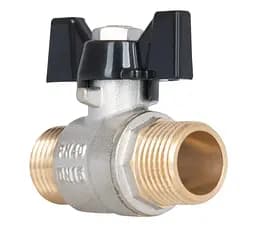 Кран кульовий Thermo Alliance Base 1/2" ЗЗ прямий, PN40, метелик SD606W15 - мініатюра 2