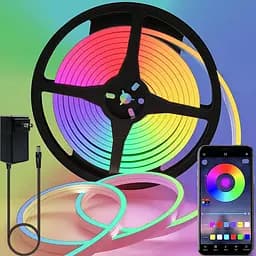 Світлодіодна стрічка Lucienstar Led Neon Rope Lights - 5M Flexible Led Neon Rope Lights Control з пультом дистанційного керування