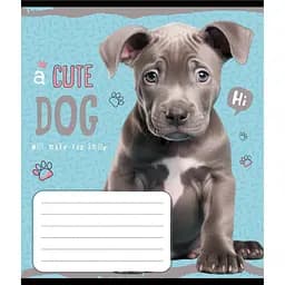 Зошит учнівський "Милий цуценя" Leader 012-520132L-5 в лінію, 12 аркушів