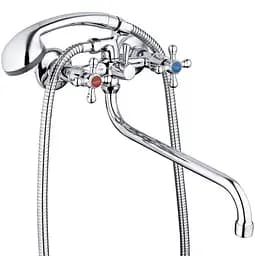 Змішувач для ванни Zegor DМX7-А605 двовентильний з душовим набором Хром 30412