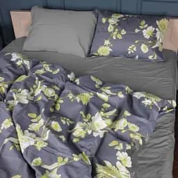 Простирадло MirSon Сатин 22-1387 Gray Flowers 110х160 см (2200010473216) - мініатюра 2