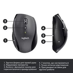 Бездротова миша Logitech M705 Marathon Wireless Black (910-001949) - мініатюра 6
