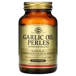 Натуральна добавка Solgar Garlic Oil Perles (Concentrate), 250 капсул
