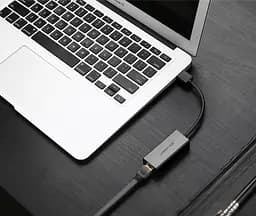 Перехідник USB 3.0 Type-A --> Ethernet RJ45 1000Mb CR111 UGREEN Чорний - мініатюра 2
