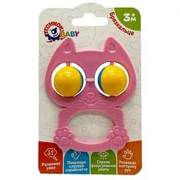 Детская погремушка Котик ТехноК 9338TXK-11 розовый