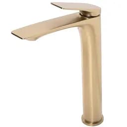 Смеситель для умывальника Rea Avalon brushed gold высокий REA-B2705 Золотой