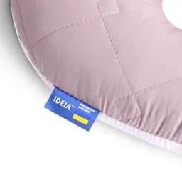 Подушка рогалик для подорожей Ideia Travel 32х32 см біло-сіра (0800073548) - мініатюра 3