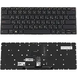 Клавіатура для ноутбука ASUS (UX393 series) ukr, black, без фрейму, підсвічування клавіш (оригінал)