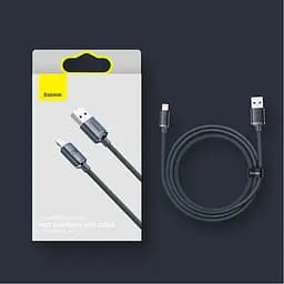 Кабель Baseus Crystal Shine Series Fast Charging Data Cable USB to iP 2.4A 1.2 м Чорний - мініатюра 2