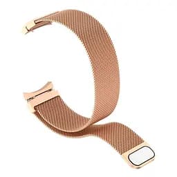 Ремінець для Samsung Galaxy Watch 4 44mm - Rose Gold Watchbands Milanese Loop ширина кріплення 20мм металевий (WB00S4MMILANESE4ROSEGOLD444) - мініатюра 4