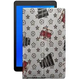 Чохол StatusCASE з екошкіри для планшету Alcatel 1T 10 (8082) 10.1 Луі-Вітон-білий