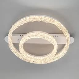 Стельова LED люстра кільця біла 72W