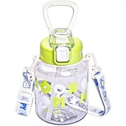 Бутылка для воды Yiwu детская Gucgres 650 мл с ремешком зеленый HP-14-43GR