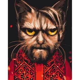 Картина за номерами на підрамнику Brushme Кіт Усик Маріанна Пащук