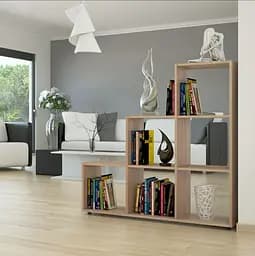 Стелаж гірка-перегородка для кімнати Moreli Ville 1078x1072x290 мм Дуб сонома (id27-0000-39-sonoma)