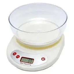Ваги кухонні електронні з чашею до 5 кг SC-1656, A-Plus Білий 87392