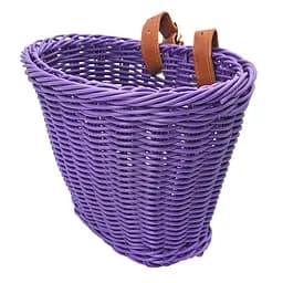 Корзина на детский велосипед / самокат 20х16х16 см плетеный ретро фиолетовый (G0001896)