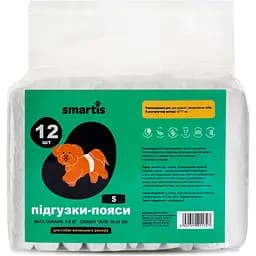 Підгузки для собак Smartis S для самців 42х17 см 12 шт.